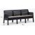 Lara loungegruppe med 3-personers sofa, 2 lnestole og bord - antracit