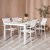 Togo udendrs spisegruppe med 4 Santorini stole - Teak/Hvid