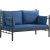 Lalas 2-personers udendrs sofa - Sort/bl + Mbelplejest til tekstiler