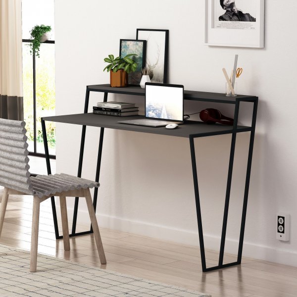 Pal skrivebord 123x50 cm - Antracit