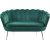 Kingsley 2-personers sofa i fljl - grn/krom + Mbelfdder