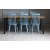 Dalsland spisegruppe: Spisebord i sort/eg med 6 duebl stole
