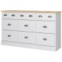Nola kbmandsdisk 134 x 38,5 x 78,5 cm - Hvid/beige