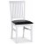 Fr spisebordsst; spisebord 180x90 cm - Hvid/olieret eg med 6 stk. Fr spisebordsstole med ribber i ryggen, sde i sort PU
