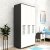 Asimo garderobe 90 x 45 x 183 cm - Antracit/hvid