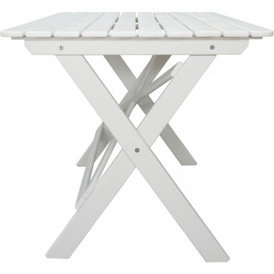 Knohult spisebord 125 cm - Hvid + Mbelplejest til tekstiler