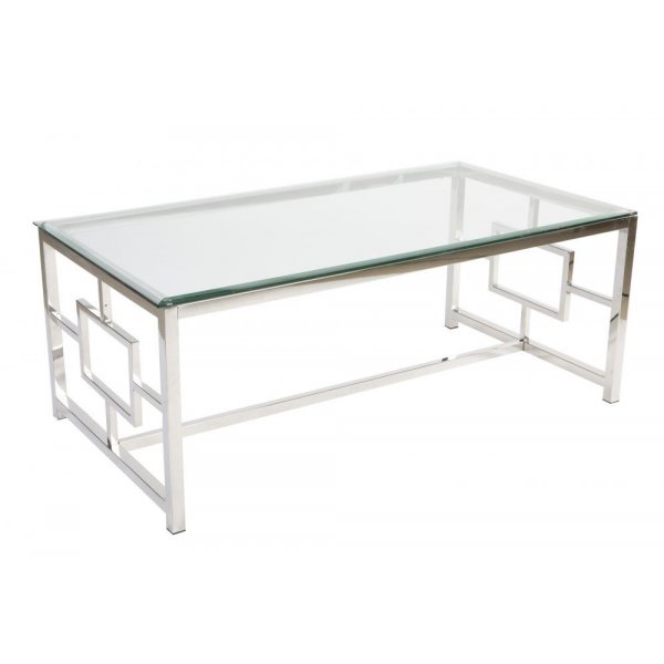 Padova sofabord 130 - Krom/glas