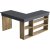 Theos skrivebord 120 x 40 cm - Antracit/fyr