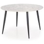 Belagio spisebord rundt 120 cm - Hvid marmor/sort