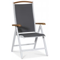 Ekenäs positionsstol hvid aluminium - Imiteret træ