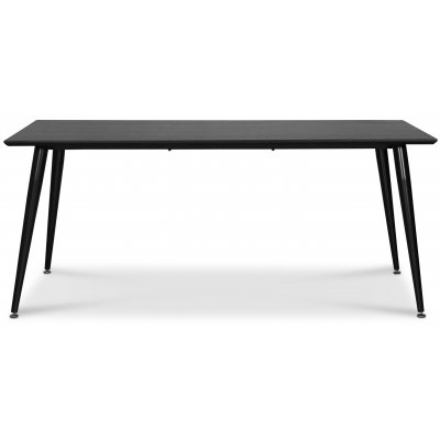Dipp spisebordsst; spisebord 180x90 cm med 6 stk. sorte Bridge drejelige spisebordsstole