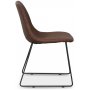 Atlantic Stol med trapez ben - Brun vintage PU