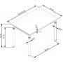 Amalie spisebord 110-170 cm - Hvid / Krom