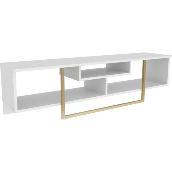 Asal media bnk 150 cm - Hvid/guld