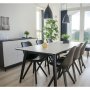Copenhagen Spisebord - Hvid/sort - 195/285x90