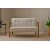 Kemer 2-personers sofa - Creme