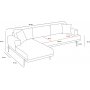 Liva divan sofa hjre - Antracit/kobber