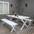 Scottsdale udendrs gruppebord 190 cm inkl. 2 bnke - Hvid