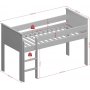 Alba loftseng 90 x 200 cm - Hvid