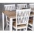 Fr spisebordsst: Bord 180 cm inkl. 6 Fr stole - Eg / hvid + Pletfjerner til mbler