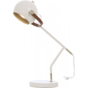 Sljfe skrivebordslampe - Hvid/brun/slv