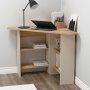 Hjrne hjrne skrivebord 80 x 80 cm - Fyrretr/beige