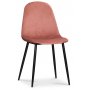 Seat spisegruppe, rundt spisebord med 4 stk Carisma fljlstole - Hvid / koral