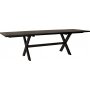 Ravnsort spisebord med krydsben 180x90 cm