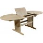 Salt ovalt spisebord i teak 150-210 cm sommerfugl - Gr teaktr