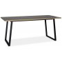 Edge 3.0 spisebordsst 140x90 cm inkl. 4 hvidolierede Orust pindestole - Gr Hjtrykslaminat (HPL)