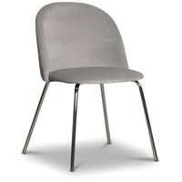 Giovani fløjlstol - Grå beige / krom Giovani fløjlstol - Grå beige / krom