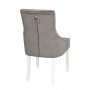 Stellan stol - Gr plys / hvid