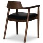 Alvares lnestol - Teak/Sort PU