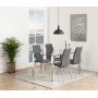 Edge spisebord 140 cm - Krom