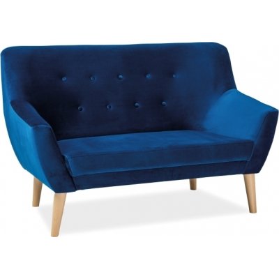 Aliana 2-personers sofa - Blå fløjl