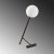 Golf bordlampe opal - Sort