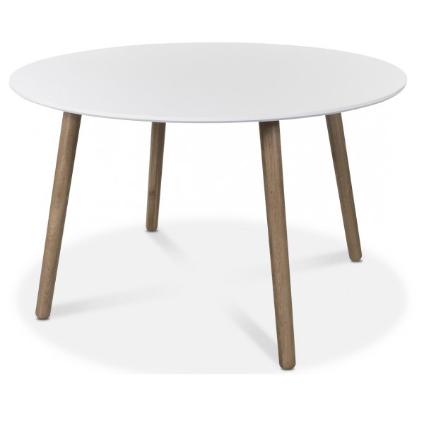 Rosvik rundt spisebord 120 cm - Eg/Hvid