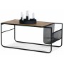 Bjrkeryd sofabord med opbevaring 100 x 50 cm - Sort / Eg