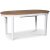 Fr spisebordsst; Ovalt spisebord 160-210 cm - Hvid / Olieret Eg med 6 stk. Danderyd No.16 spisebordsstole Sort