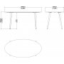 Oslo spisebord 160 x 80 cm - Hvid/sort