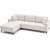 Berlin divan sofa venstre - Creme hvid/sort
