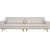 Ranger bred sofa i beige fljl - 280 cm