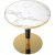 Morata spisebord 79 cm - Hvid marmor/sort/guld