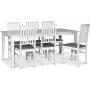 Sandhamn spisebordsst; 180x90 cm bord med 6 stk. Fr spisebordsstole + 6.00 x Servietringe