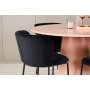 Spisebord Lanzo med 4 Edina stole - Sort/pink + 3.00 x Mbelfdder