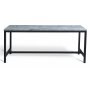 Texas spisegruppe med 6 Texas spisestuestole Brun PU + Texas beton spisebord 180x90 cm