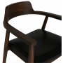 Alvares lnestol - Teak/Sort PU
