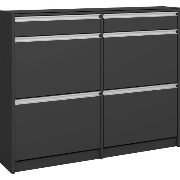 Skyline skoskab 123,5 x 24,2 x 98,5 cm - Sort