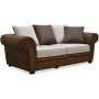 Delux 2-personers sofa med hynder - Brun/Beige