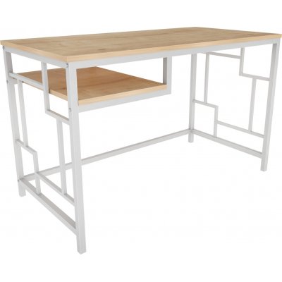 Kennesaw skrivebord 120 x 60 cm - Hvid/eg